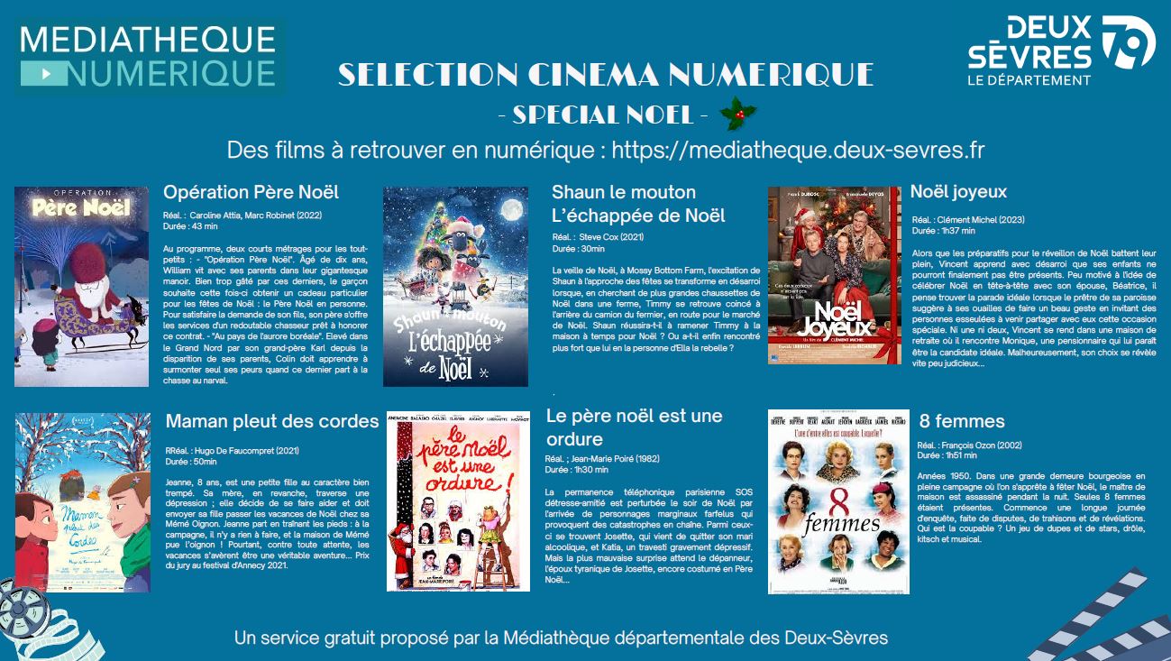 Sélection cinéma numérique spécial Noël  2024