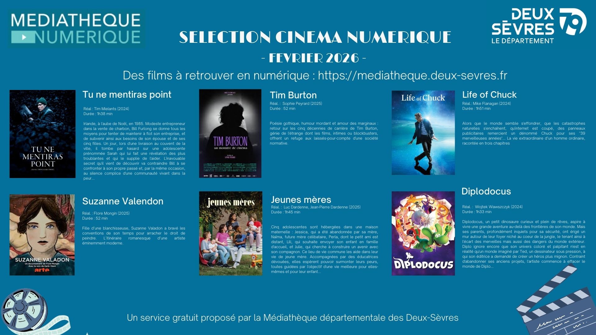 Affiche sélection cinéma février 2026