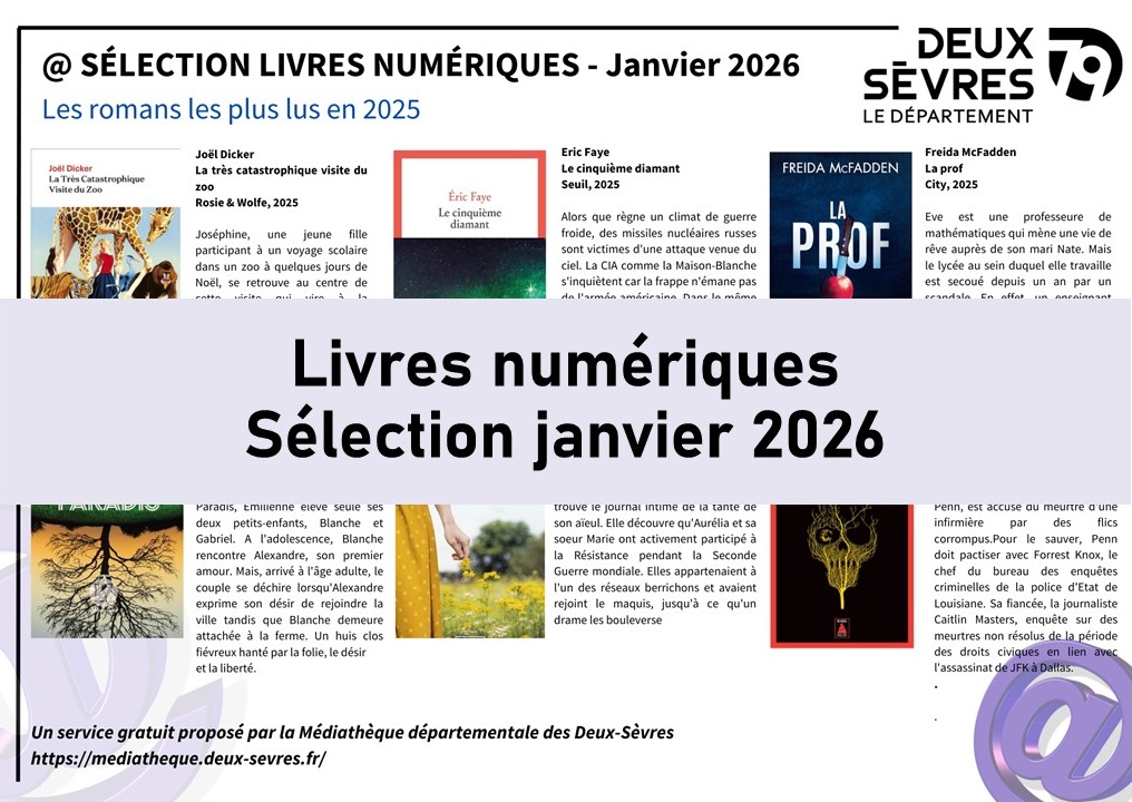 Sélection livres numériques janvier 2026