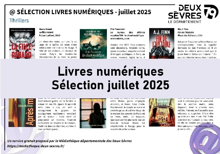 Sélection des livres numériques de juillet 2025