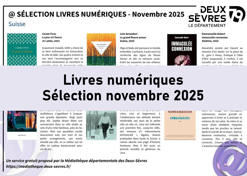 Sélection des livres numériques de novembre 2025