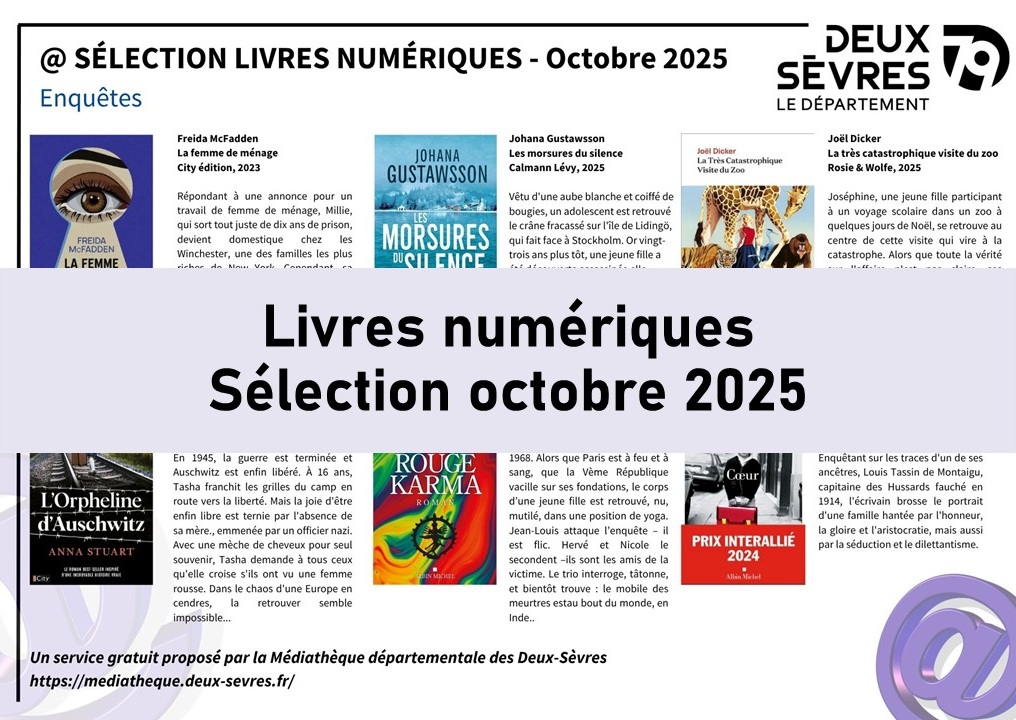 Sélection des livres numériques d'octobre 2025
