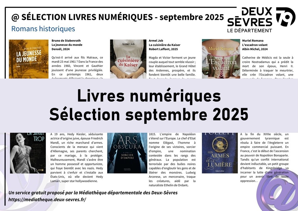 Sélection des livres numériques de septembre 2025