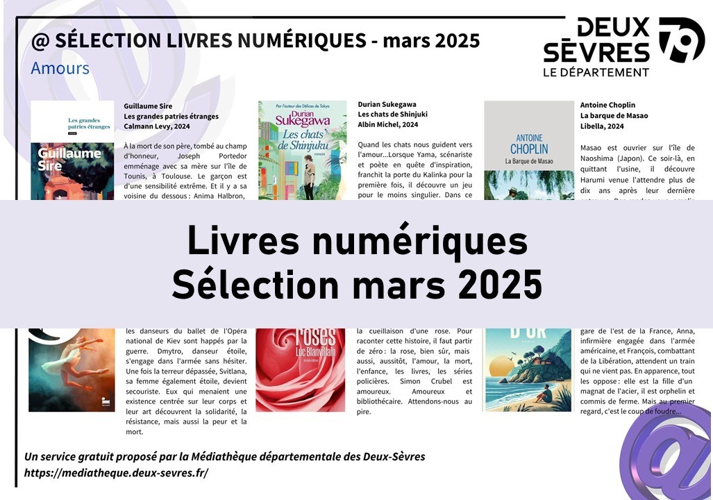 Sélection livres numériques mars 2025